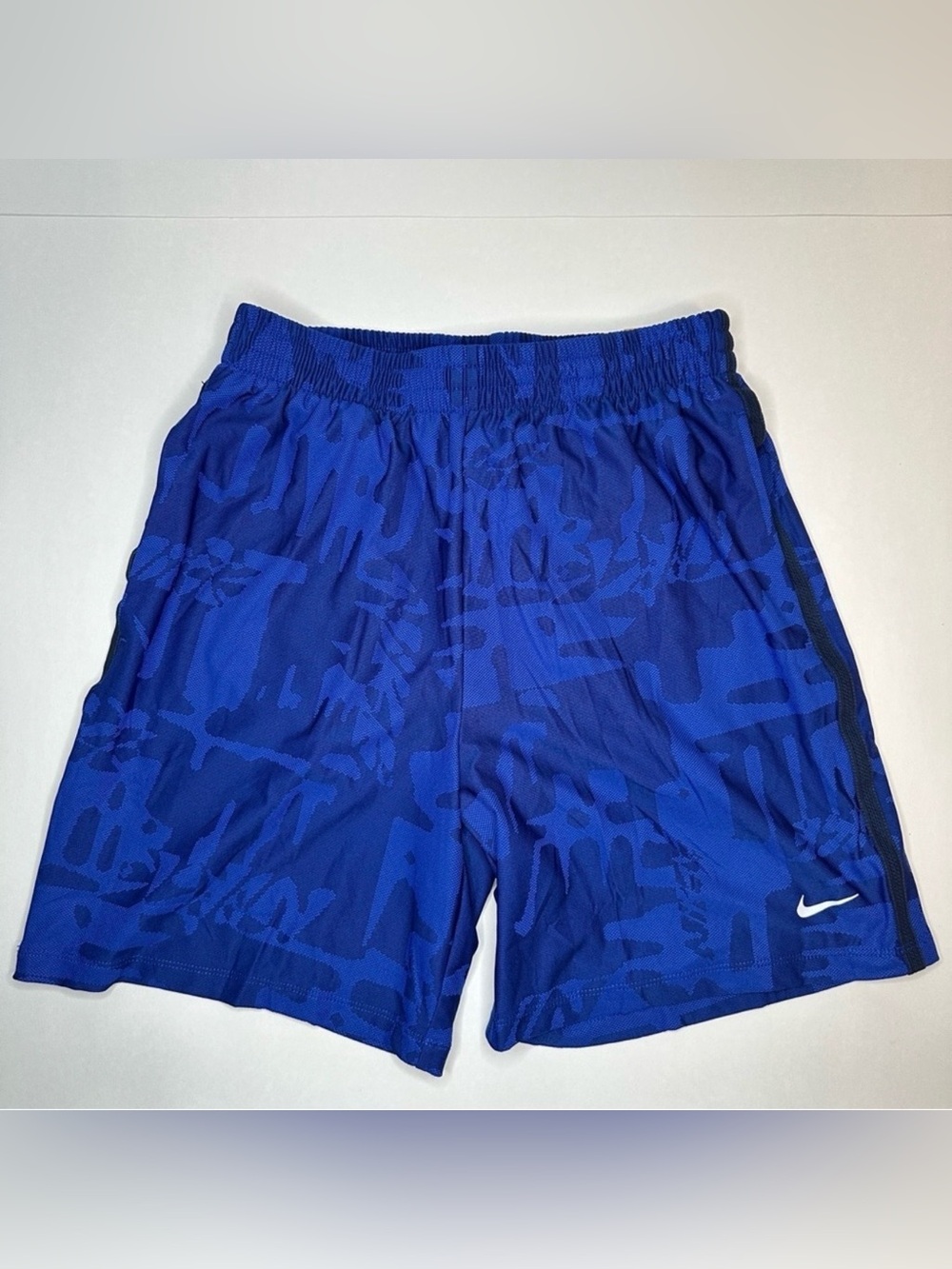 NWT Nike Boys Multi Dri-FIT Jacquard Knit Shorts Royal Blue Kids L HJ3813-480